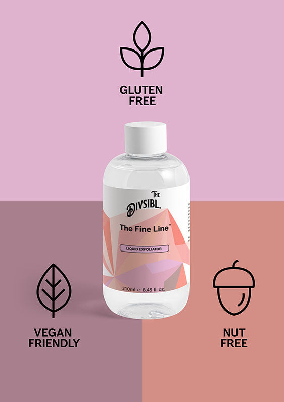 The Fine Line - Liquid Exfoliator - With its certifications of Nut Free, Gluten Free and Vegan Friendly