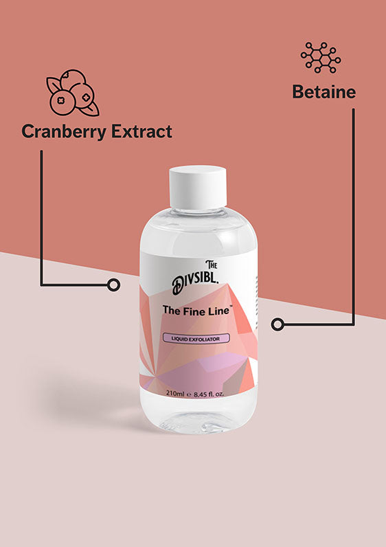 The Fine Line - Liquid Exfoliator - List of key ingredients including Cranberry Extract