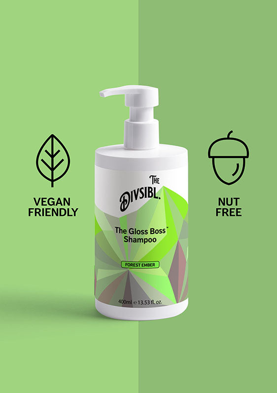 The Gloss Boss Shampoo - Forest Ember - With its certifications of Nut Free and Vegan Friendly