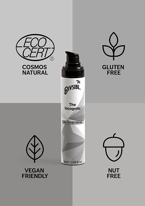 The Incognito - Zinc Cream for Men - With its certifications of Nut Free, Gluten Free and Vegan Friendly