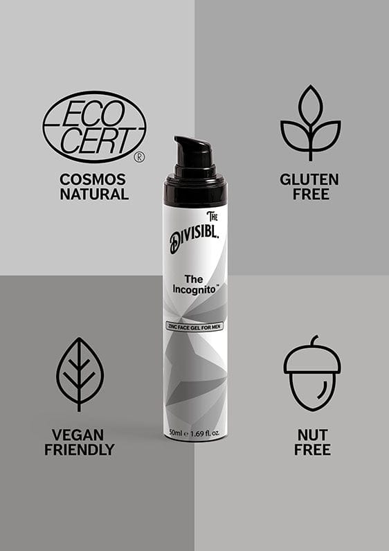 The Incognito - Zinc Cream for Men - With its certifications of Nut Free, Gluten Free and Vegan Friendly