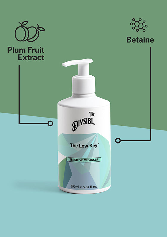 The Low Key - Sensitive Cleanser - List of key ingredients including Plum Fruit Extract and Betaine
