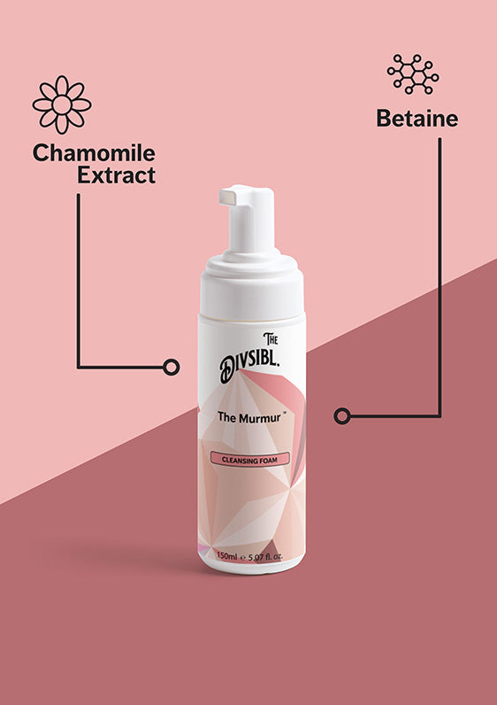 The Murmur - Cleansing Foam - List of key ingredients including Chamomile Extract and Betaine