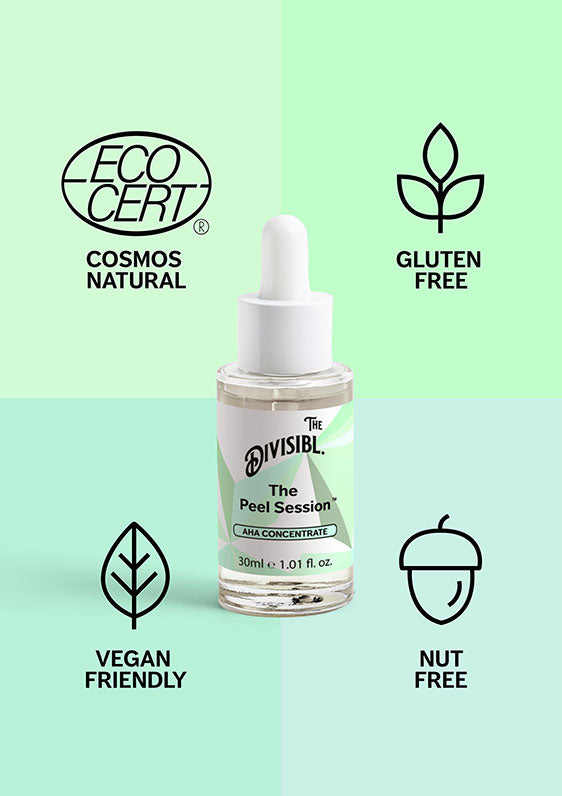 The Peel Session - AHA Concentrate - With its certifications of Nut Free, Gluten Free and Vegan Friendly