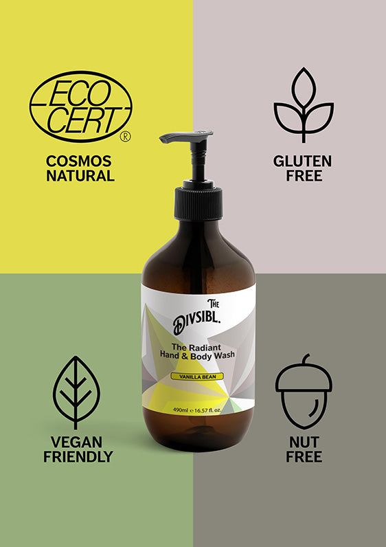 The Radiant Hand and Body Wash - Vanilla Bean - With its certifications of Nut Free, Gluten Free and Vegan Friendly