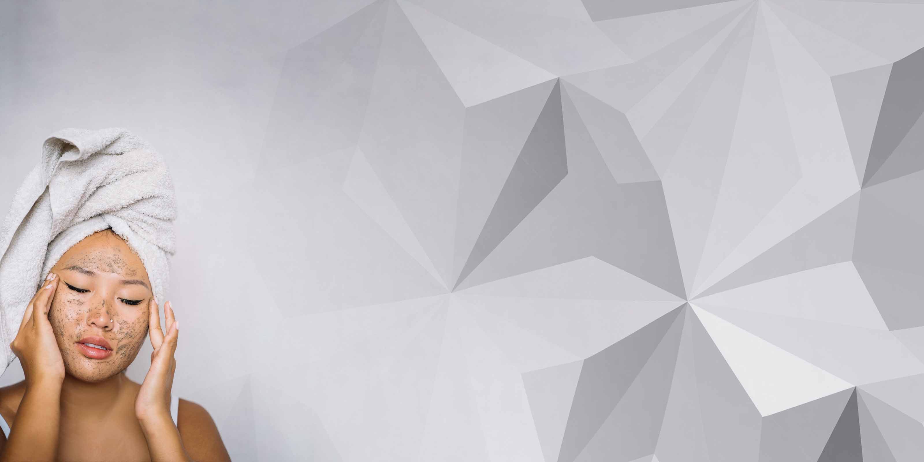 Exfoliator collection hero image featuring clean, vegan scrubs and acids for smoother, brighter skin